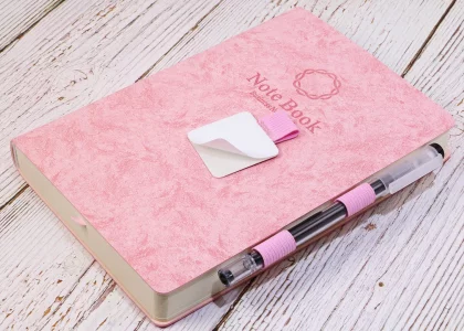 Mini Skater 3 Pcs Self-adhesive Leather Pencil Elastic Loop, Square PU Leather Pen Clip, Pen Holder for Notebooks, Journals, Clipboards, Calendars, P