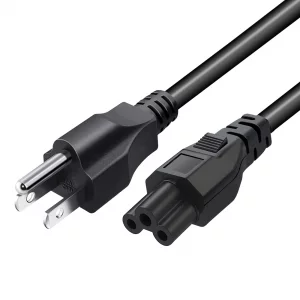 6Ft Universal 3 Prong AC Laptop Power Cord Cable for Computers, TV, Monitors, Dell, IBM, HP, Asus, Sony, Samsung, Toshiba, Lenovo, Acer, Epson Printe