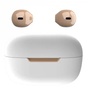 eleror Invisible Wireless Blue Tooth Earbuds Mini Earpiece Small Ear Buds Semi in-Ear Headphone Touch Control for Work/Home/Music/Audiobooks and Podc