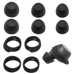 Silicone Ear Tip for Samsung Galaxy Buds FE Ear Wing Tips Fit in The Case for Galaxy Buds FE Earbuds Accessories Earbuds Tips, Black