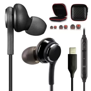 USB C Headphones with Microphone Type USBC for iPhone 16 15 Pro Max Samsung Galaxy S25 S24 S23 S22 S21 s20 s10 Ultra Note Pixel z flip Earphones usbc