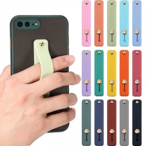 Weewooday 15 Pieces Phone Grip Strap Telescopic Finger Loop Finger Strap Holder Silicone Stretch Grip Stand for Most Mobile Phone and Tablets(Colorfu