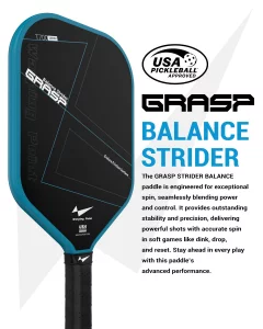 Warping Point Raw Carbon Fiber Pickleball Paddle, Endura Friction Surface For Maximum Spin & Balanced, Multi-Layer Carbon Fiber Edgeless Design, 16mm