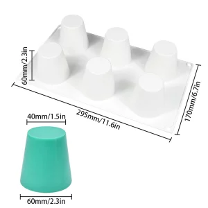 mostsom Cylinder Cup Shape Mousse Cake Mold For Making Chocolate Muffin Ice Shot Glass Mould Kitchen Baking Tool (B_ Big Cup)