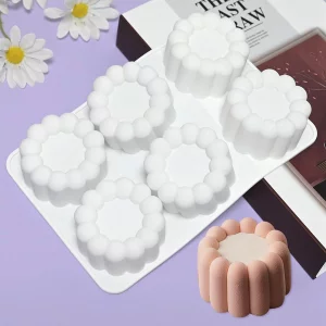 mostsom Silicone Flower Mousse Cake Mold Ice Cream Chocolate Mold Soap 3D Cupcake Bakeware Baking Dish Cake Pan Muffin Mould (A_ Flower)