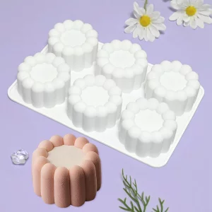 mostsom Silicone Flower Mousse Cake Mold Ice Cream Chocolate Mold Soap 3D Cupcake Bakeware Baking Dish Cake Pan Muffin Mould (A_ Flower)