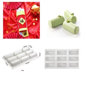 mostsom 3.28'' Length Cylinder Strips Biscuit Chocolate Sticks Cookies Baking Jelly Silicone Mold Ice Tube Making Trays, Perfect Ice Cube Sticks Mold