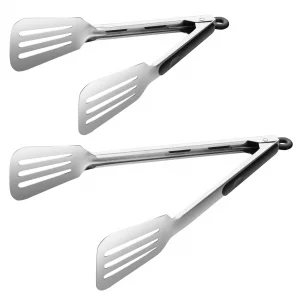 Kitchen Tongs for Cooking,Stainless Steel Spatula Tongs Locking Metal Tongs for Grilling/Barbecue/BBQ,Serving,Buffet,Perfect for Flipping Steak and F