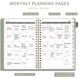 AHGXG 2026 Planner, Weekly and Monthly Planner, Large Size 8.5