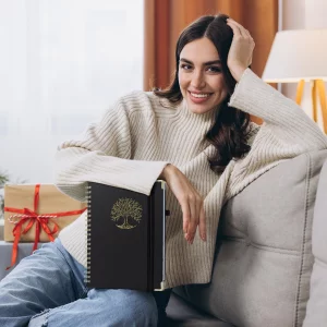 EYROZILL Planner 2025-2026, Daily Planners, Hardcover Planner with Monthly Tabs, Notes Pages, Spiral Bound, Inner Pocket, A4 (8.5