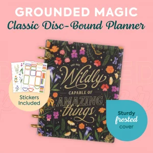 Happy Planner Disc-Bound Planner Jan.Dec. 2026, Includes 3 Extra Months and 2 Sticker Sheets, Classic Size, 7