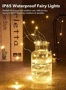 Brightown 12 Pack LED Fairy Lights Battery Operated String Lights - 7ft 20LED Waterproof Silver Wire Firefly Starry Moon Lights for DIY Crafts Weddin