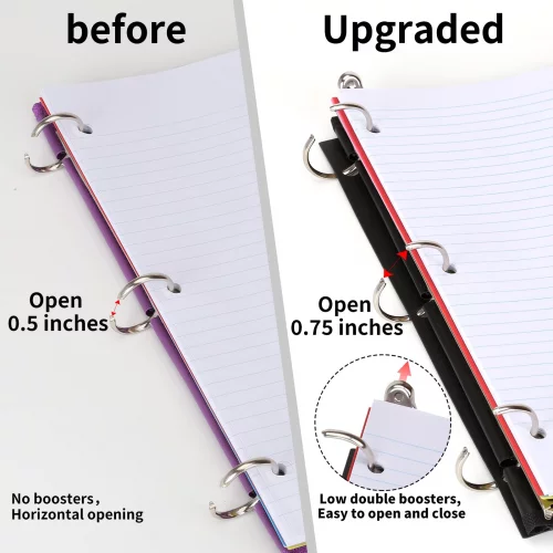 Open 3 Ringer Notebook Tashkummy Pivotable Refillable Notebook, Upgraded 1 Inch 3 Ring ...