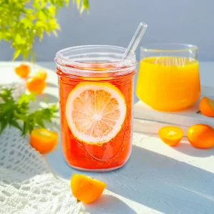 Miuyhji Wide Mouth Mason Jars 16 oz with Lids [2 Pack], Canning Jars with Metal Airtight Lids and Bands, 16 oz Glass Jars for Fermenting, Pickling, F