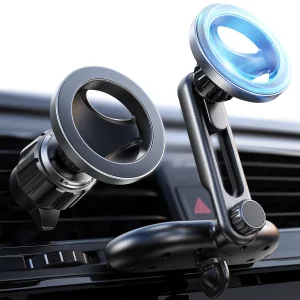 LISEN for MagSafe CD Phone Holder for Car Mount [Angle Adjustable] Magnetic Phone Holder for iPhone Magsafe Car Mount CD Slot Hands Free CD Player Ph