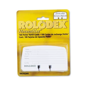 Rolodex Card File Refills, Ruled, 2 1/4