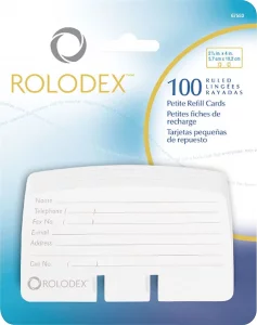 Rolodex Card File Refills, Ruled, 2 1/4