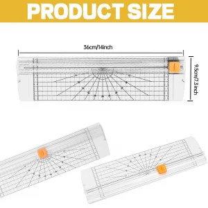 Paper Cutter Slider Mini Small?14 Inch Paper Trimmer,Papercutter Slicer (Includes 5 Blades ?