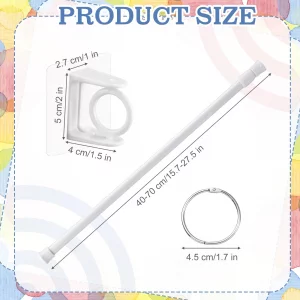 Briwooody 16-29 Inches Adjustable Calendar Holder Set Anchor Chart Date Cards Holder Flip Calendar Chart Rod for Classroom Whiteboard Crafts Home Dec