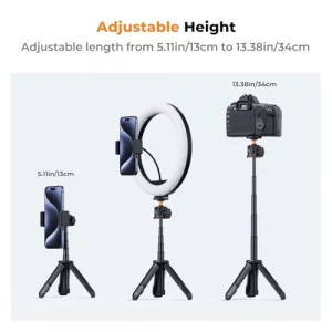 K&F CONCEPT Selfie Stick Tripod, Handheld Tripod Small Camera Tripod Max Load Capacity 4.4lbs/2kg, 1/4
