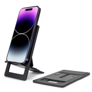 Foldable Phone Stand [2 Pack] Adjustable Cell Phone Dock: Cradle, Holder, Stand for Office Desk Compatible with iPhone 15 14 13 Pro Max Mini, 12 11 X