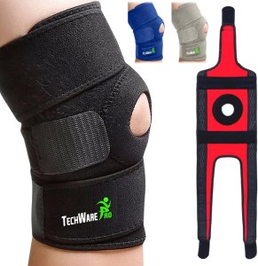 TechWare Pro Knee Brace Support - Knee Braces for Knee Pain. Relieves ACL, LCL, MCL, Meniscus Tear, Arthritis,Black Size: XXLarge