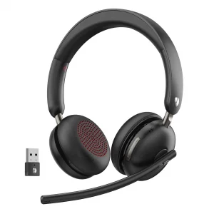 Dytole Bluetooth 5.3 Headset, Wireless Headset with Mic for Work (AI Noise Cancelling), Wireless Headphones with Mic & USB Dongle, 65H & Mute Functio