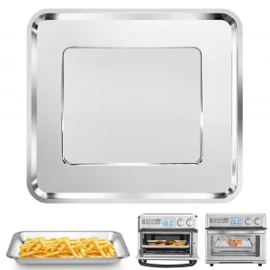 Air Fryer Tray Replacement for Cuisinart TOA-95 Toaster Air Fryer Convection Oven, 14.5 * 11.6'' Non-stick Mesh Air Fryer Steel Basket Wire Rack Acce