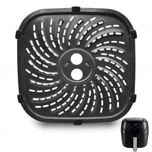 GWY Air Fryer Accessories for PowerXL Vortex Pro 8 QT Air Fryer, Oval Nonstick 10''*10''Air Fryer Replacement Parts Tray Basket Grill Pan Grill Plate