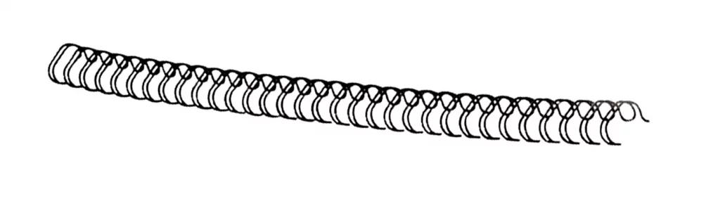 Akiles Double Loop Wire Binding Spines 3/16-inch (5mm), 32 Loops 3:1 Pitch (Pk of 100) Black