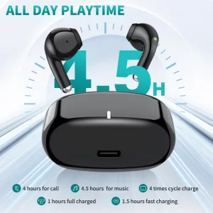 ACAGET Wireless Headphone for Samsung Galaxy S24 Ultra S25 S23 FE S22 S21 Plus Bluetooth 5.3 Earbuds Noise Canceling Earphones for iPhone 16 15 17 Pr