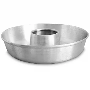 GLOBE ROCKET Aluminum Ring Cake Pan (11.2 in) - Fluted Tube Pan for Baking Pound Cake - Flan Mold - Molde para Chocoflan and Pasteles
