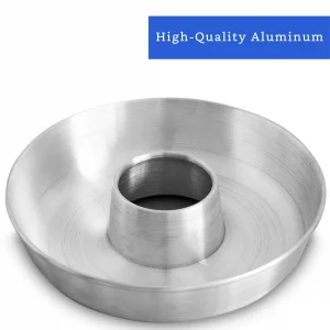 GLOBE ROCKET Aluminum Ring Cake Pan (11.2 in) - Fluted Tube Pan for Baking Pound Cake - Flan Mold - Molde para Chocoflan and Pasteles