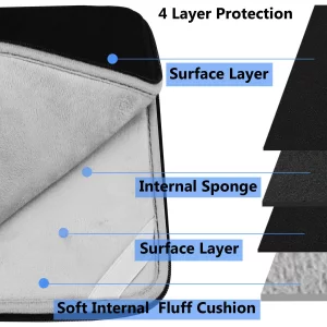 Laptop Sleeve 15.6 Inch, Durable Shockproof Protective Cover Flip Case Briefcase Carrying Computer Bag Case Compatible with 15.6 Inch HP, ASUS, Lenov