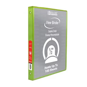 BAZIC Products 3 Ring Binder 1/2