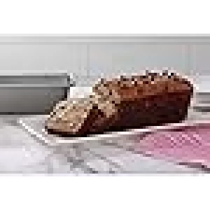 Wilton Silver Non Stick Loaf Pan, Bread and Meatloaf Pan, Made without PFAS, Durable Steel, Even Heating, 8 x 4 Inch