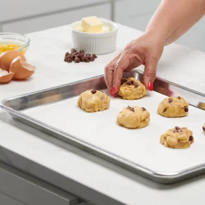 GUSTO [15 in x 200 ft - 250 Sq.Ft] White Parchment Paper for Baking, Non-Stick Baking Paper - Parchment Paper Roll With Cutter for Air Fryer, Baking 