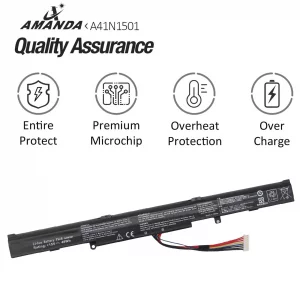 AMANDA A41N1501 Battery 15V 48Wh Replacement for ASUS ROG G752VW GL752VL GL752VW N752VW N552V N552VX N752V Series A41LK9H L41LK2H 0B110-00360000 0B11