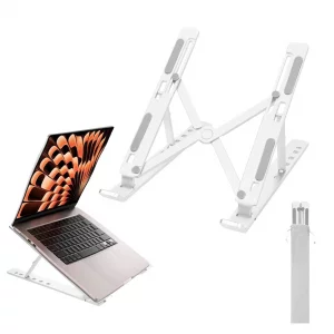 weourwe Ergonomic and Foldable Laptop Stand for Desk, Adjustable Riser, Fits All Laptops and Notebooks up to 17,Ultra-Thin,Ventilated Cooling,ABS+Sil