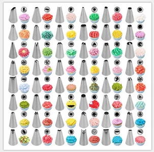 48-Piece Numbered Piping Tips, Cookie Icing Tips, Cookie Decorating Kit, Cake Decorating Tips for Cupcakes Cookies, Cake Supply Master Decorating Tip