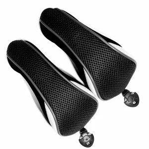 2pcs Golf Hybrid Headcover Set Hybrid Head Covers, Black Golf Club Covers for Hybrids, Meshy Rescue Covers with Rotatable ID Tag #2 3 4 5 6 Ut