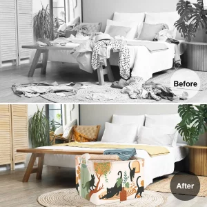 Clastyle Boho Animal Kid Storage Basket Baby Laundry Hamper Girls Gift Toy Box Collapsible Clothes Organizer Nursery Bin for Bedroom, Cat, 40*30*30 c