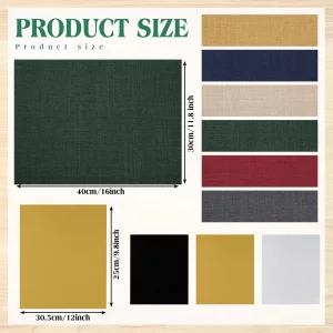 Humyoun Book Binding Cloth Kit, Includes 12''x16'' Bookcover Cloth Fabric 24 Decorative Corners 3 Iron on Vinyl Sheets Bone Folder Tools, Backing Pap