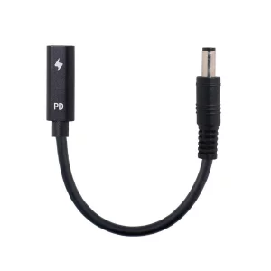 cablecc Type C USB-C Female Input to DC 5.5x2.1mm Power PD Charge Cable fit for Laptop 18-20V