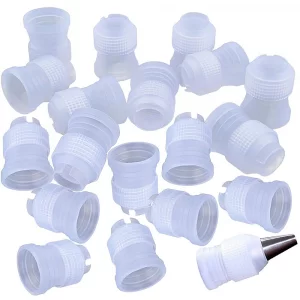30 Pack Plastic Standard Couplers Cake Decorating Coupler Pipe Tip Coupler for Icing Nozzles,Cake Baking Tools Accessories