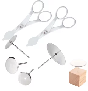 7PCS Cake Flower Nail and Flower Lifters Set, Stainless Steel Baking Tools for Icing Flowers Decoration
