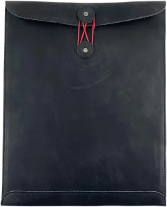 TUZECH Handmade Leather Document Holder Mailing Envelope, Office & Work Resume Sales Portfolio Binder Folder-Interview/Legal Document Organizer (12.5