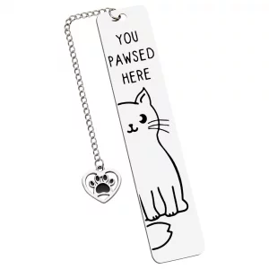 Cat Bookmarks for Book Lovers - Reading Accessories for Girls & Women - Cat Mom & Lady Gifts - Book Club Gift Ideas