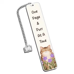 Cat Bookmark, Cat Gifts for Women, Cute Bookmarks for Kids, Cat School Supplies, Book Marks for Reading Kids Women Friends, Stocking Stuffers for Cat