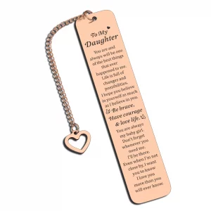 Daughter Bookmark, Gifts for Daughter Adult, Daughter Gifts from Mom Dad, Gifts for Teen Girls 16-18 Daughter, Sweet 16 18 Birthday Gifts for Daughte